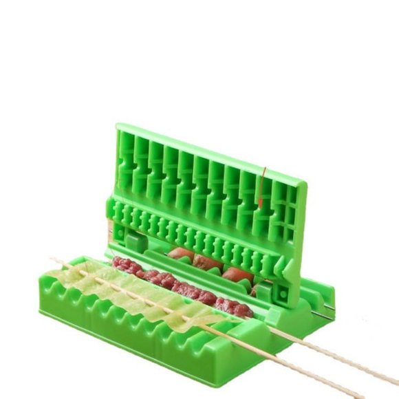 Professional Grade Skewers Kebab Maker Barbecue Stringer Box Machine Beef Pork M - Picture 5 of 12